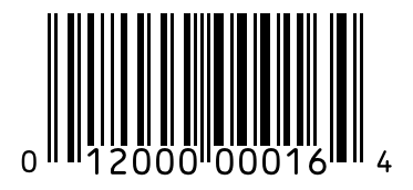 Barcode 012000000164