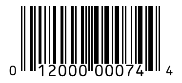 Barcode 012000000744