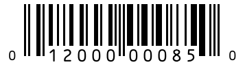 Barcode 012000000850