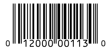 Barcode 012000001130