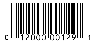 Barcode 012000001291