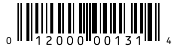 Barcode 012000001314