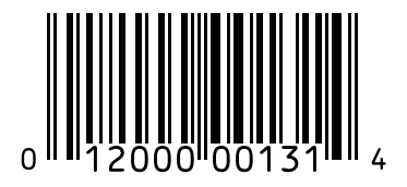 Barcode 012000001314