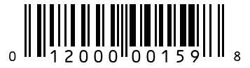 Barcode 012000001598