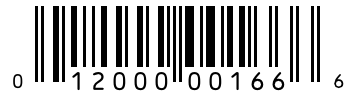 Barcode 012000001666