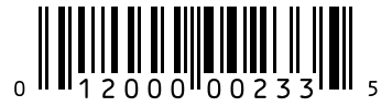 Barcode 012000002335