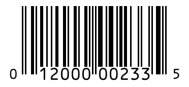 Barcode 012000002335