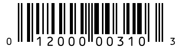 Barcode 012000003103