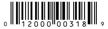 Barcode 012000003189