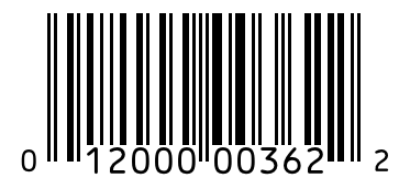 Barcode 012000003622