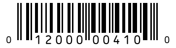 Barcode 012000004100