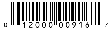 Barcode 012000009167