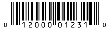 Barcode 012000012310