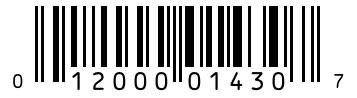 Barcode 012000014307