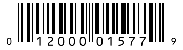 Barcode 012000015779