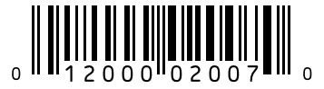 Barcode 012000020070