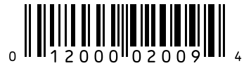 Barcode 012000020094