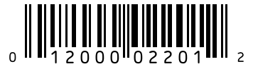 Barcode 012000022012