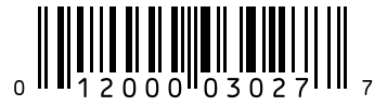 Barcode 012000030277
