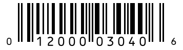 Barcode 012000030406