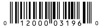 Barcode 012000031960