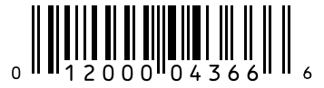 Barcode 012000043666