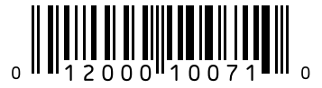 Barcode 012000100710