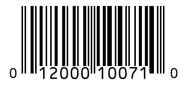 Barcode 012000100710