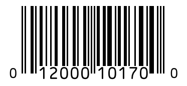 Barcode 012000101700
