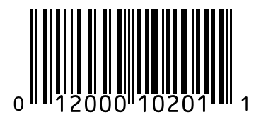 Barcode 012000102011