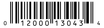 Barcode 012000130434
