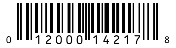Barcode 012000142178