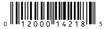 Barcode 012000142185