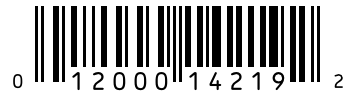 Barcode 012000142192