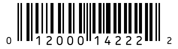 Barcode 012000142222