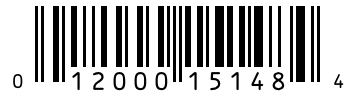 Barcode 012000151484