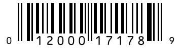 Barcode 012000171789