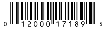 Barcode 012000171895