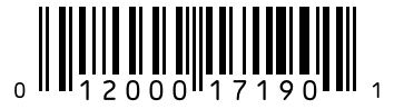 Barcode 012000171901