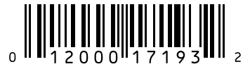 Barcode 012000171932