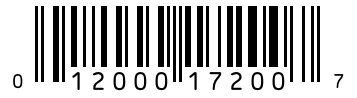 Barcode 012000172007