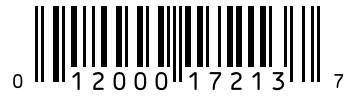 Barcode 012000172137