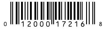 Barcode 012000172168