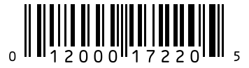 Barcode 012000172205