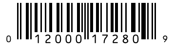 Barcode 012000172809