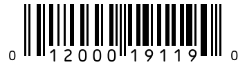 Barcode 012000191190