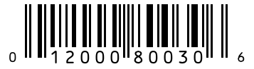 Barcode 012000800306