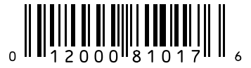 Barcode 012000810176