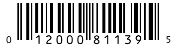 Barcode 012000811395