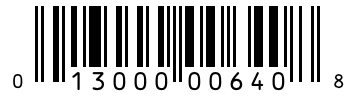Barcode 013000006408